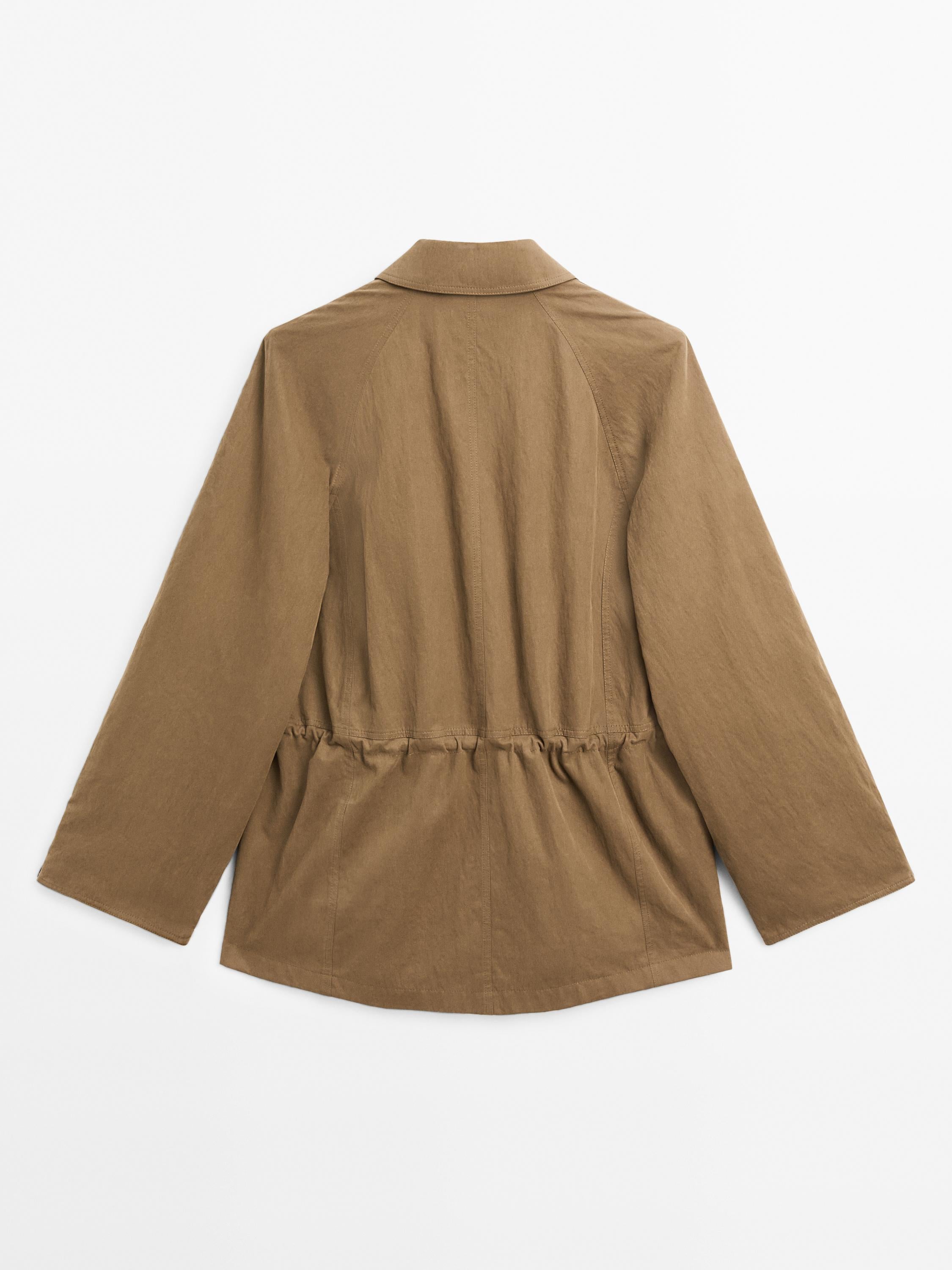 Trench taille ajustée en coton