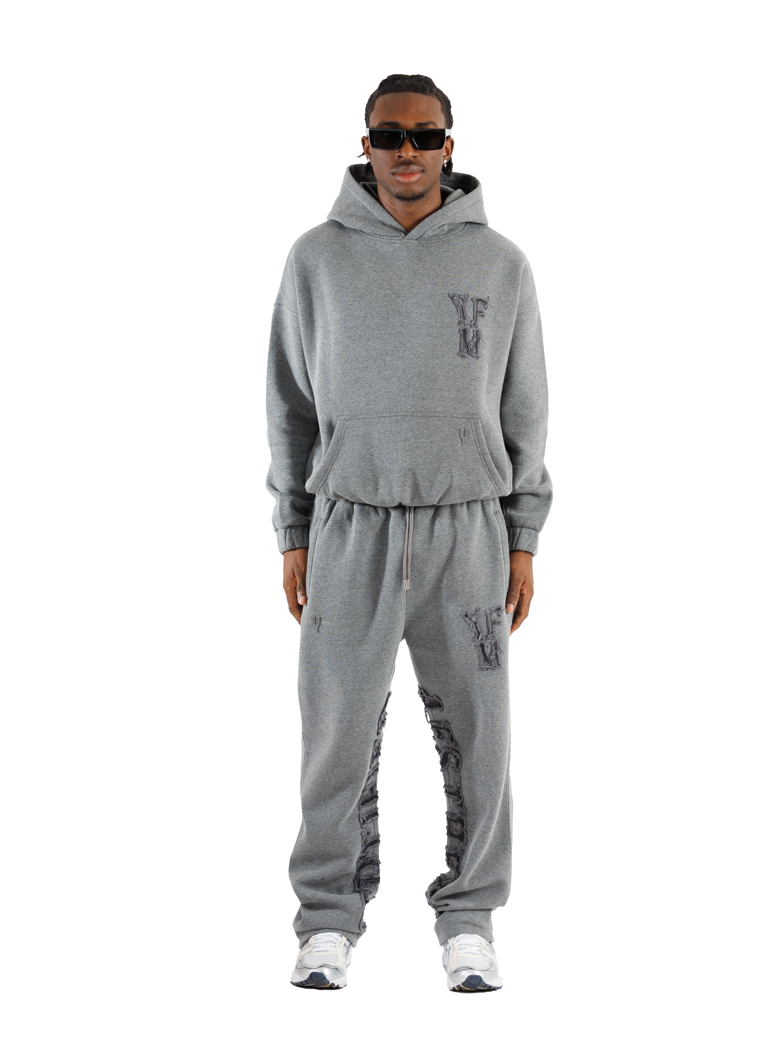 C/A HOODIE DARK MELANGE