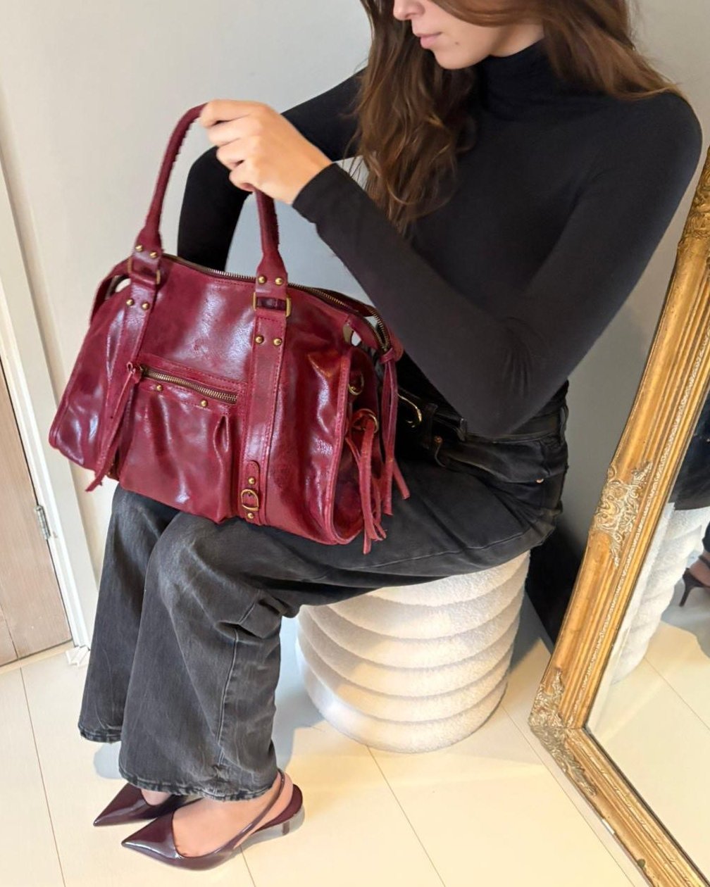 It girl bag cherry red