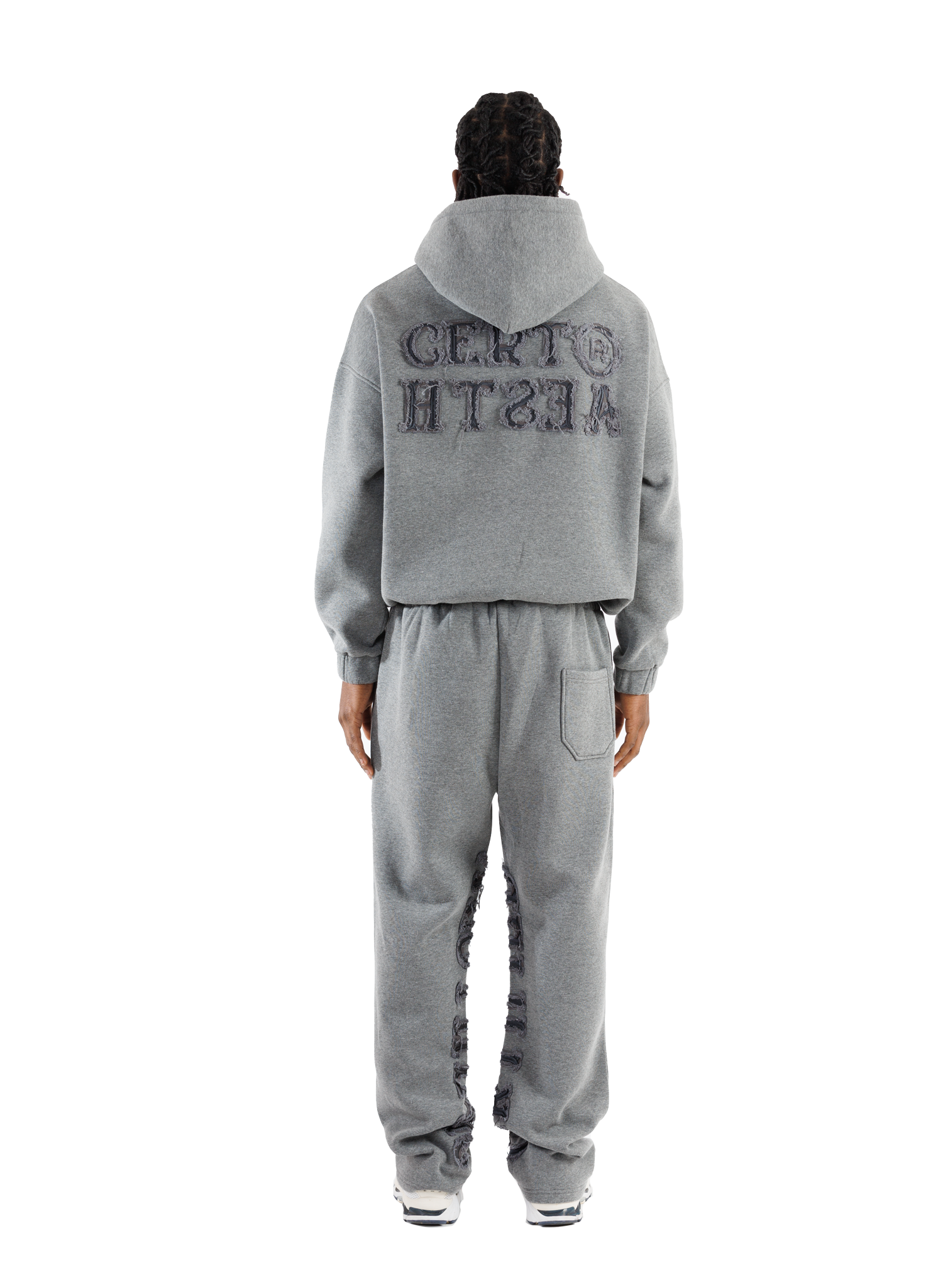 C/A HOODIE DARK MELANGE