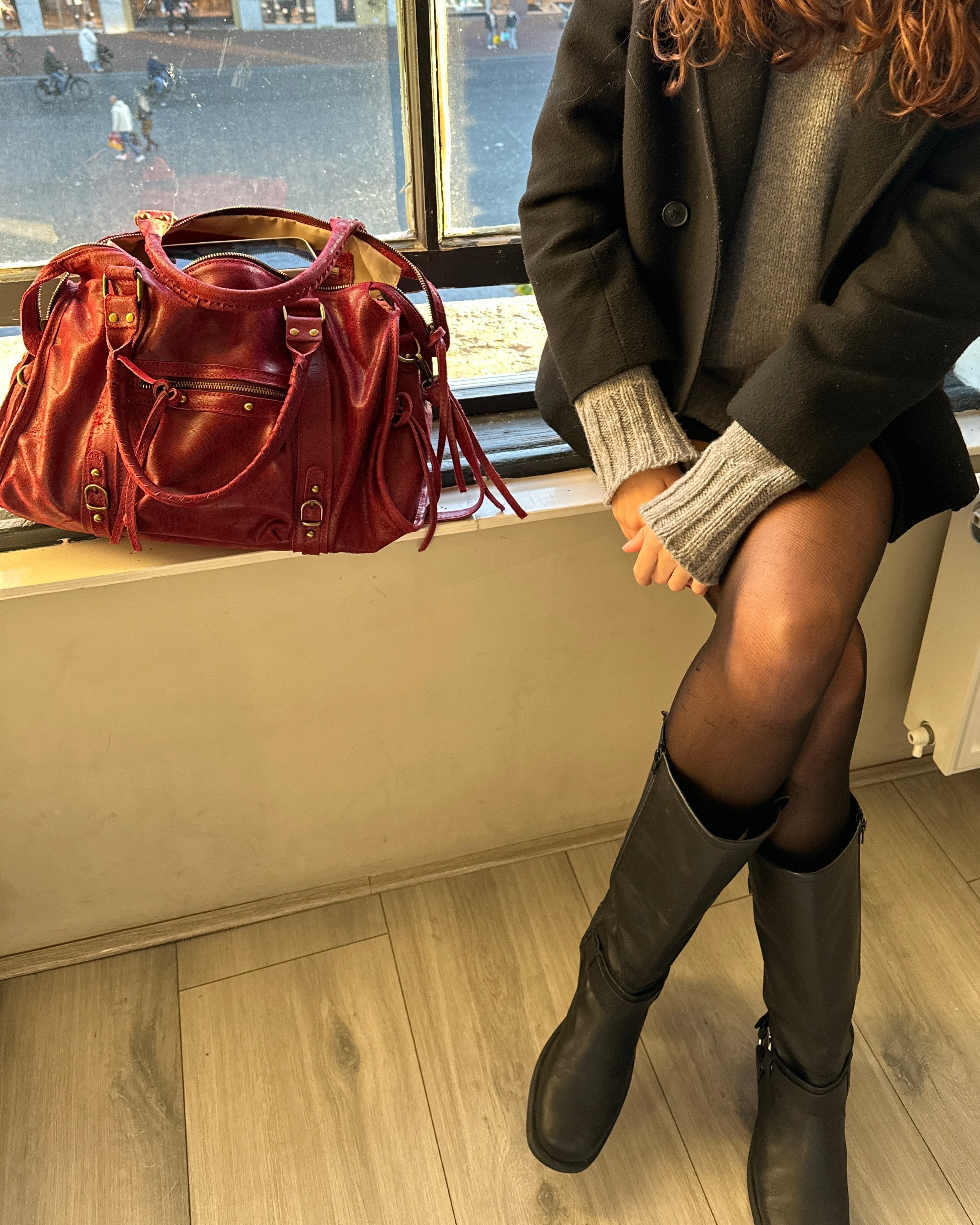 It girl bag cherry red