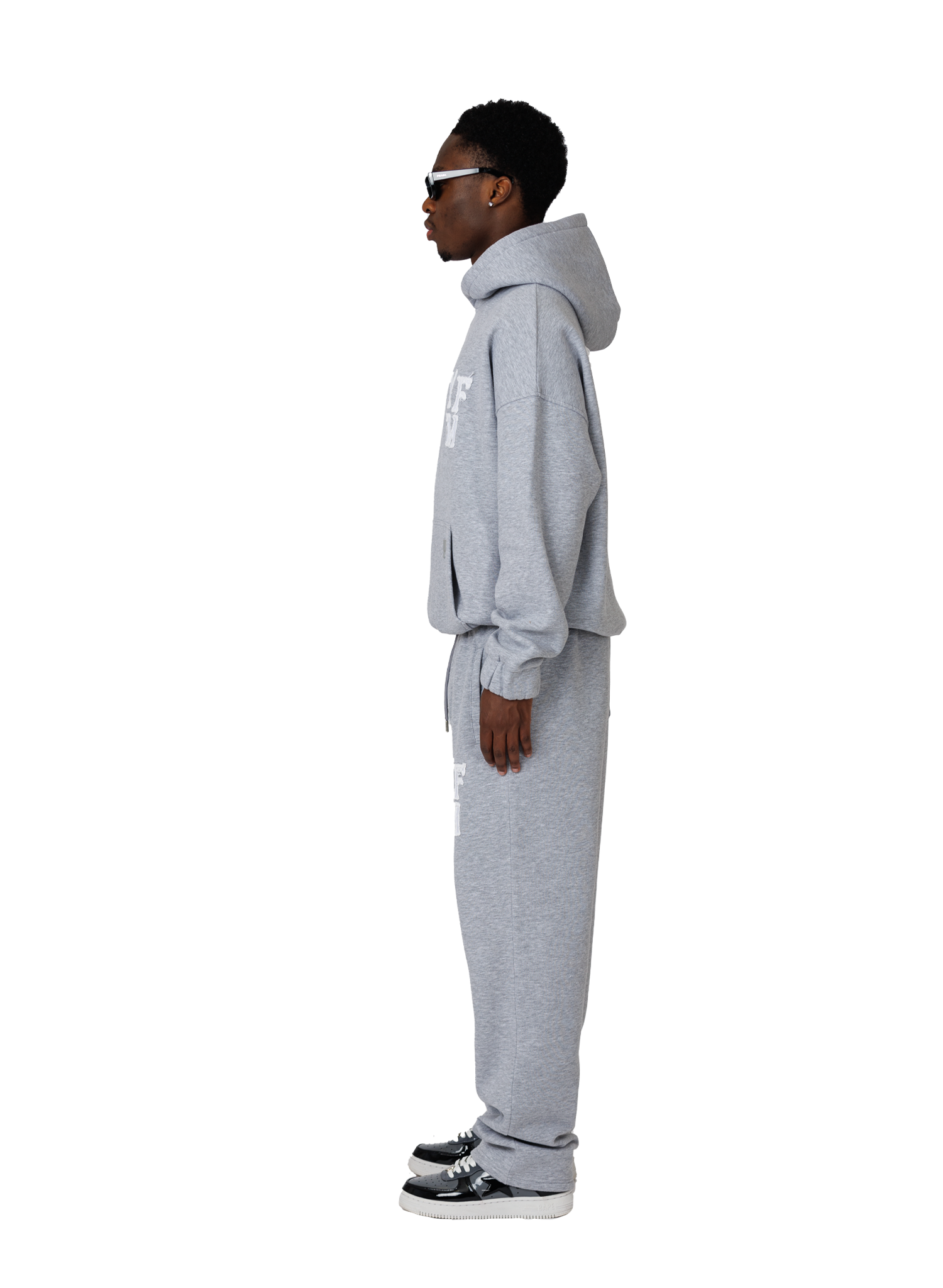 C/A HOODIE GREY MELANGE