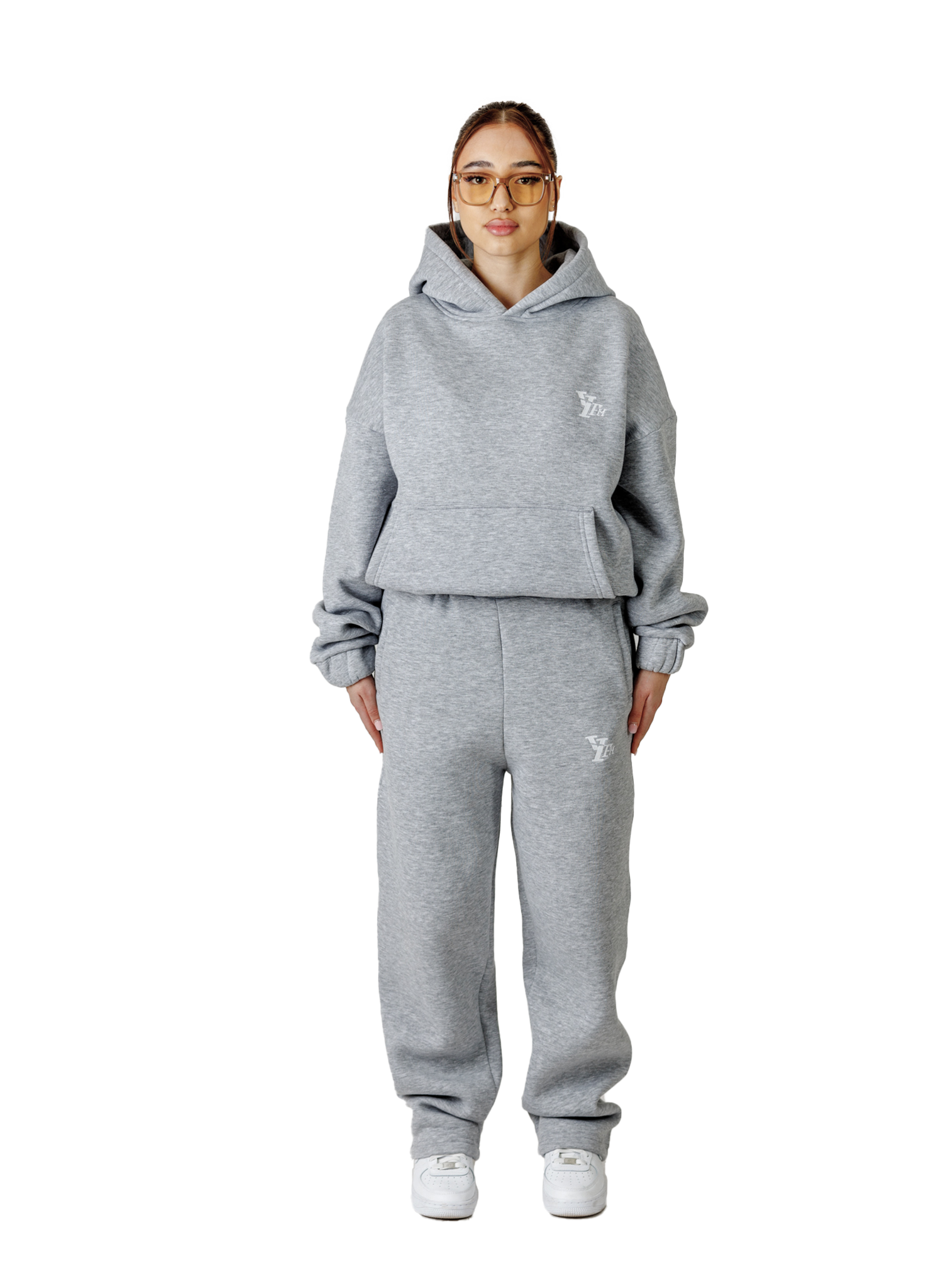 BASIC HOODIE GREY MELANGE