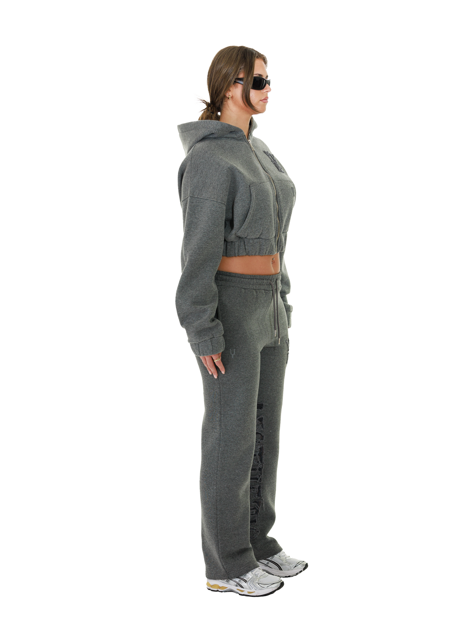 C/A PANTS DARK MELANGE WOMAN