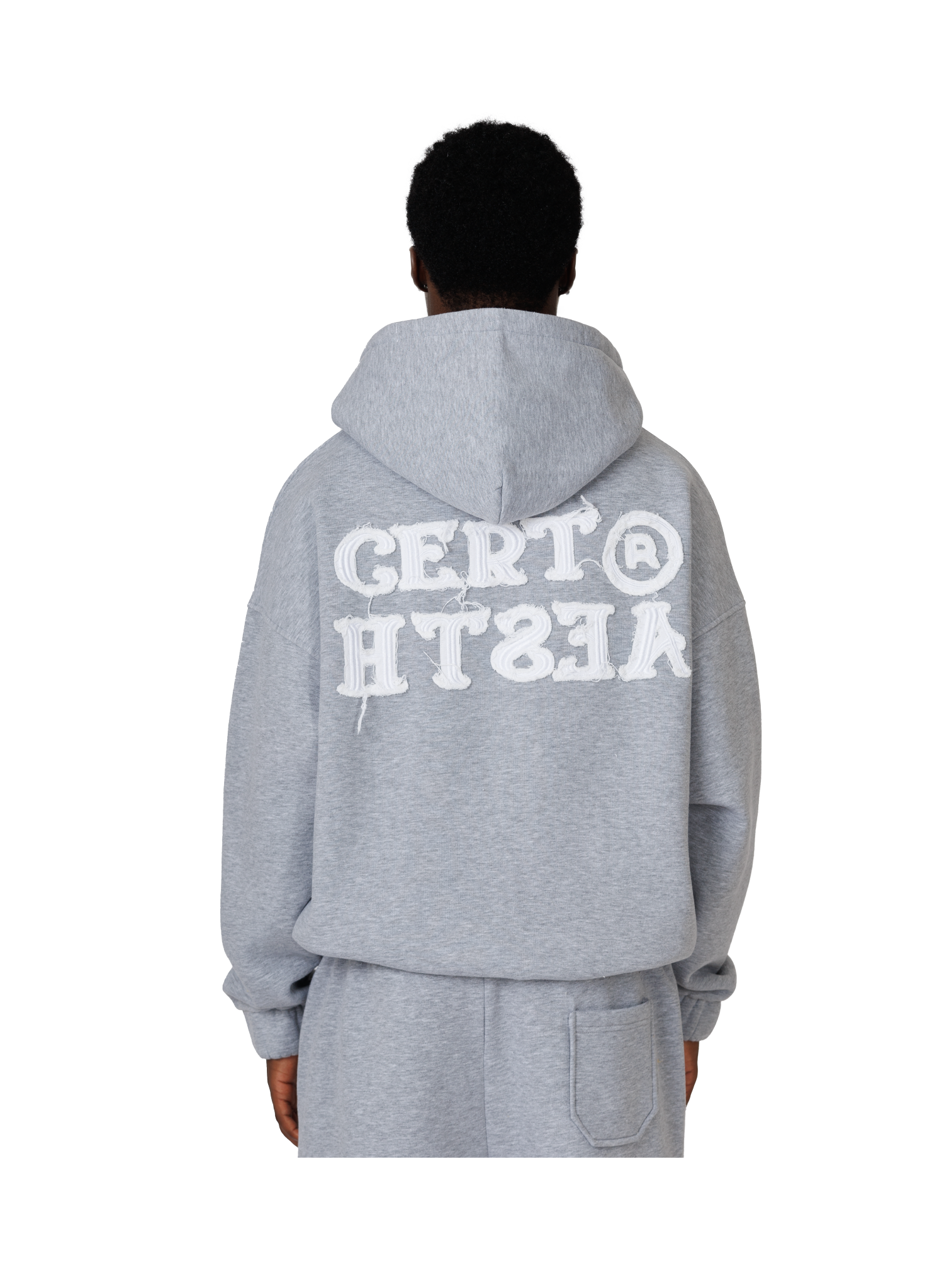 C/A HOODIE GREY MELANGE
