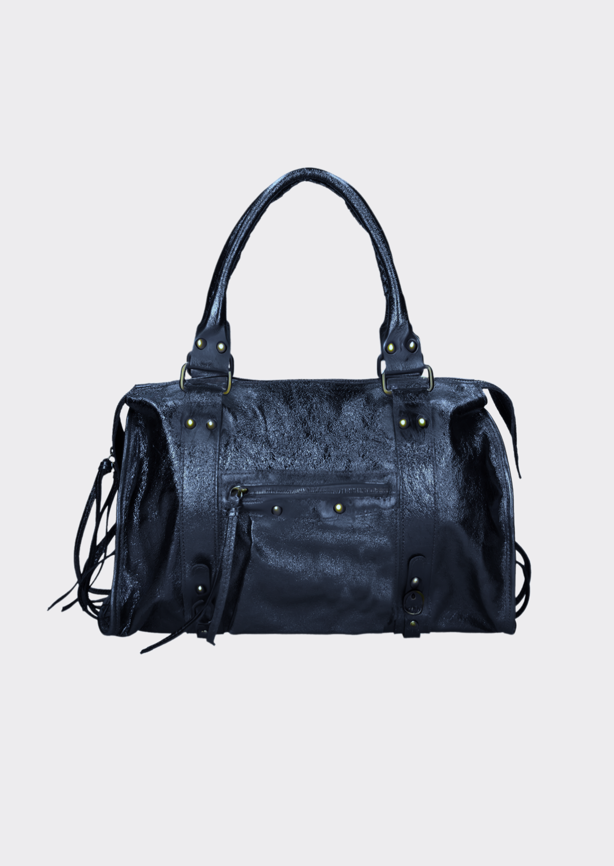 It girl bag metallic navy