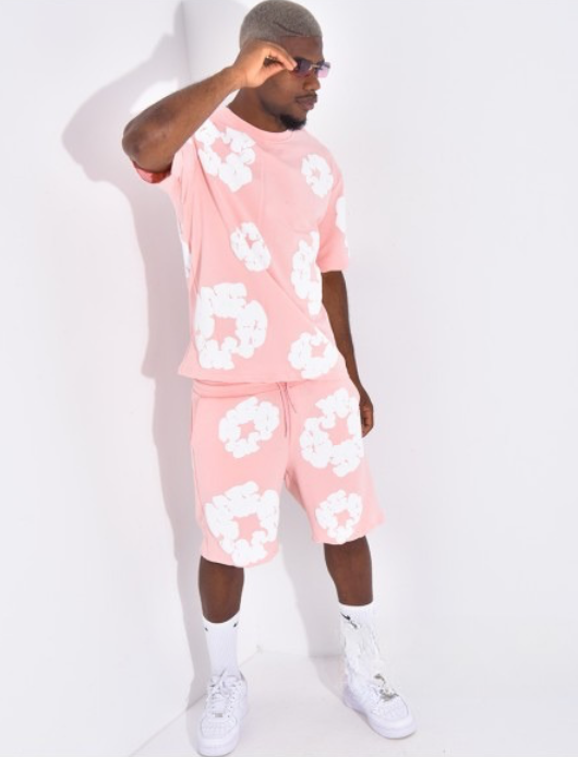 Ensemble Fleurs rose