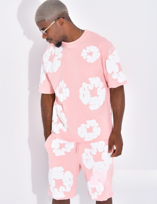 Ensemble Fleurs rose