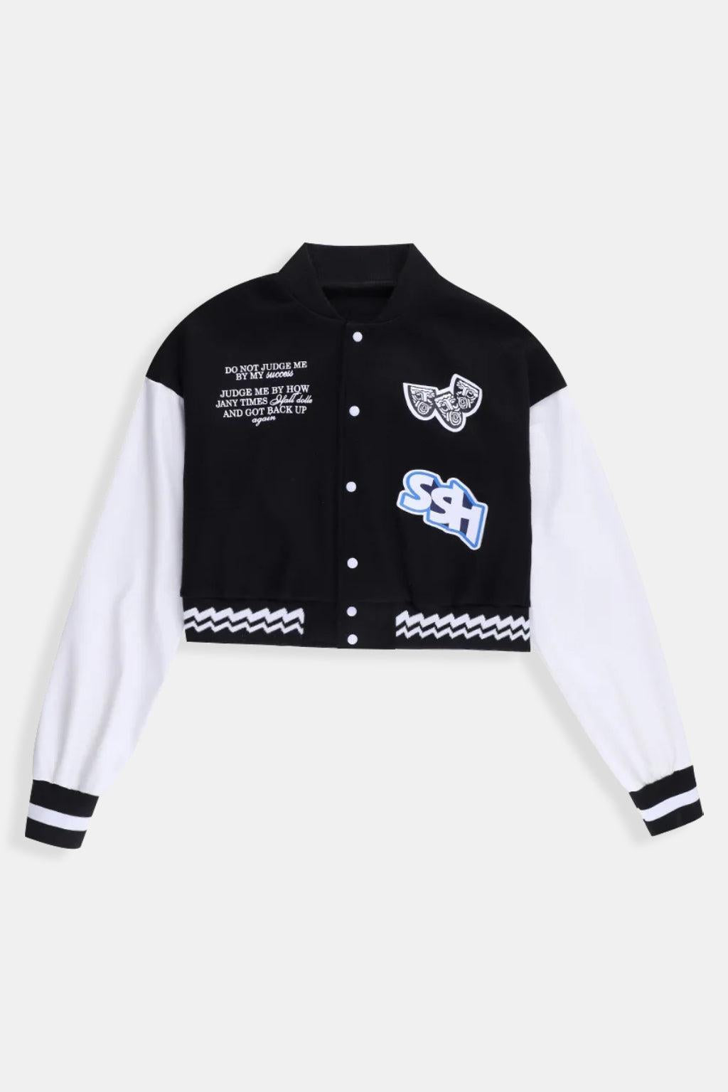 Cropped varsity jacket