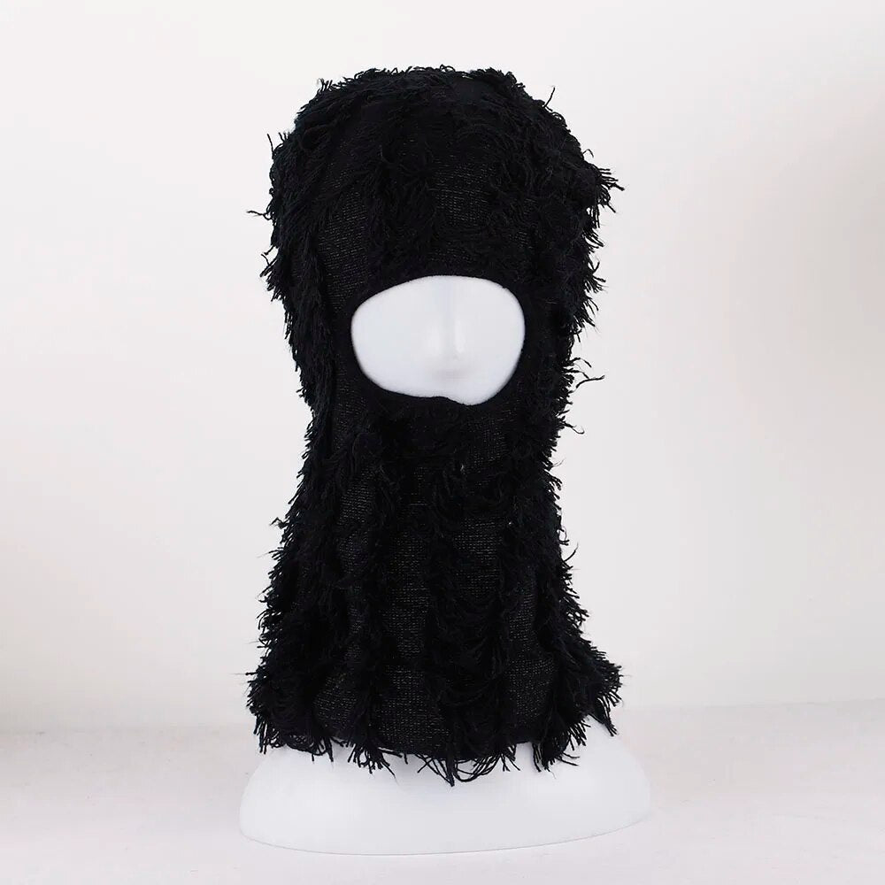 Distressed balaclava-y2k streetwear