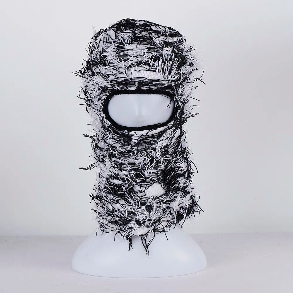 Distressed balaclava-y2k streetwear