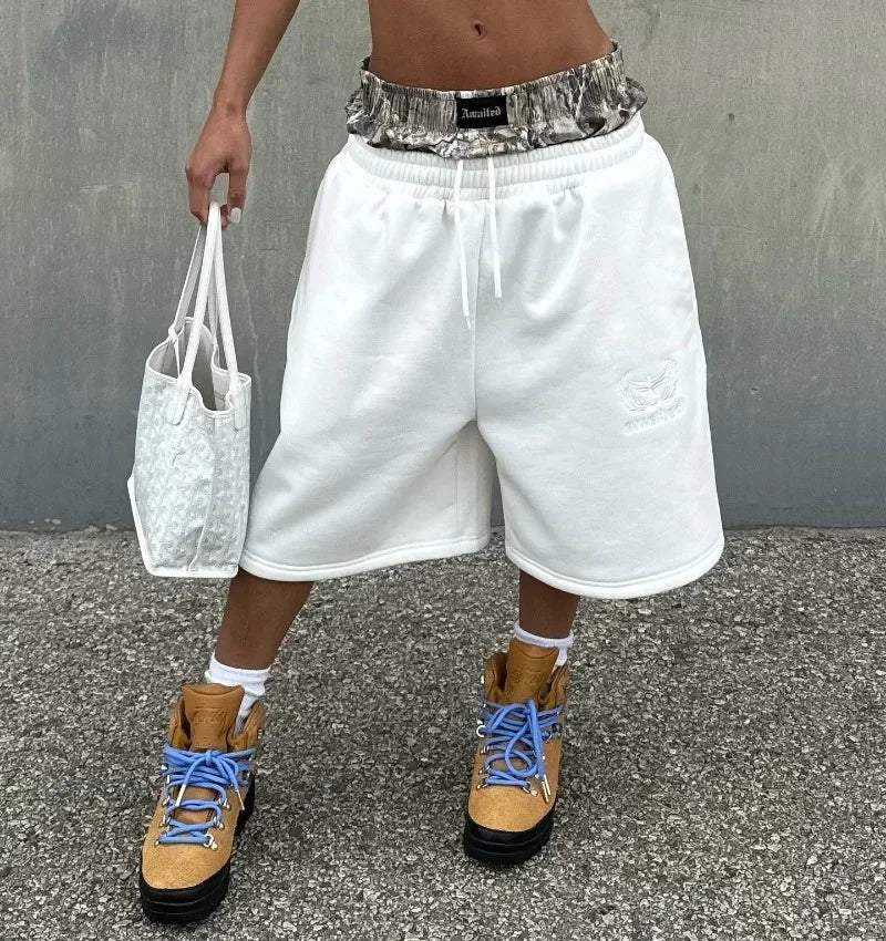 Double waist jorts-y2k streetwear