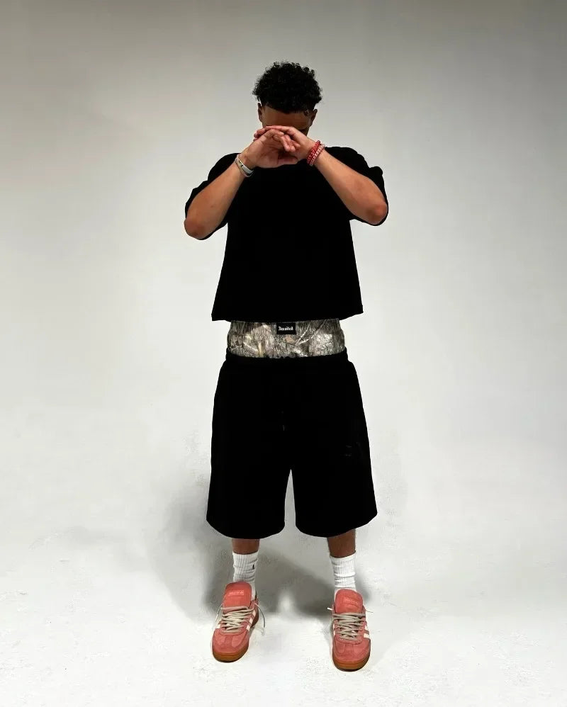 Double waist jorts-y2k streetwear