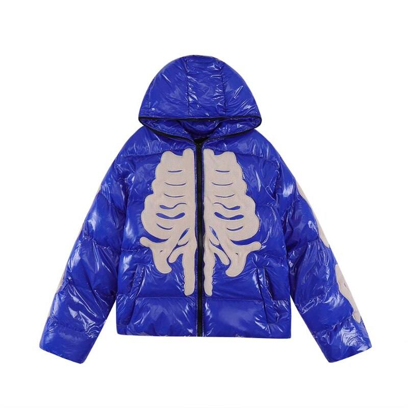 Doudoune squelette-y2k streetwear