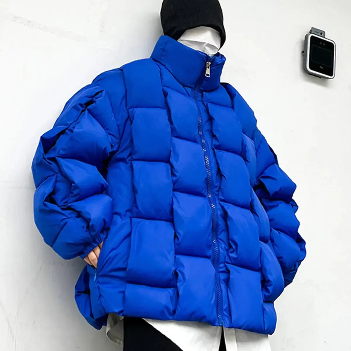 Doudoune tressée-y2k streetwear