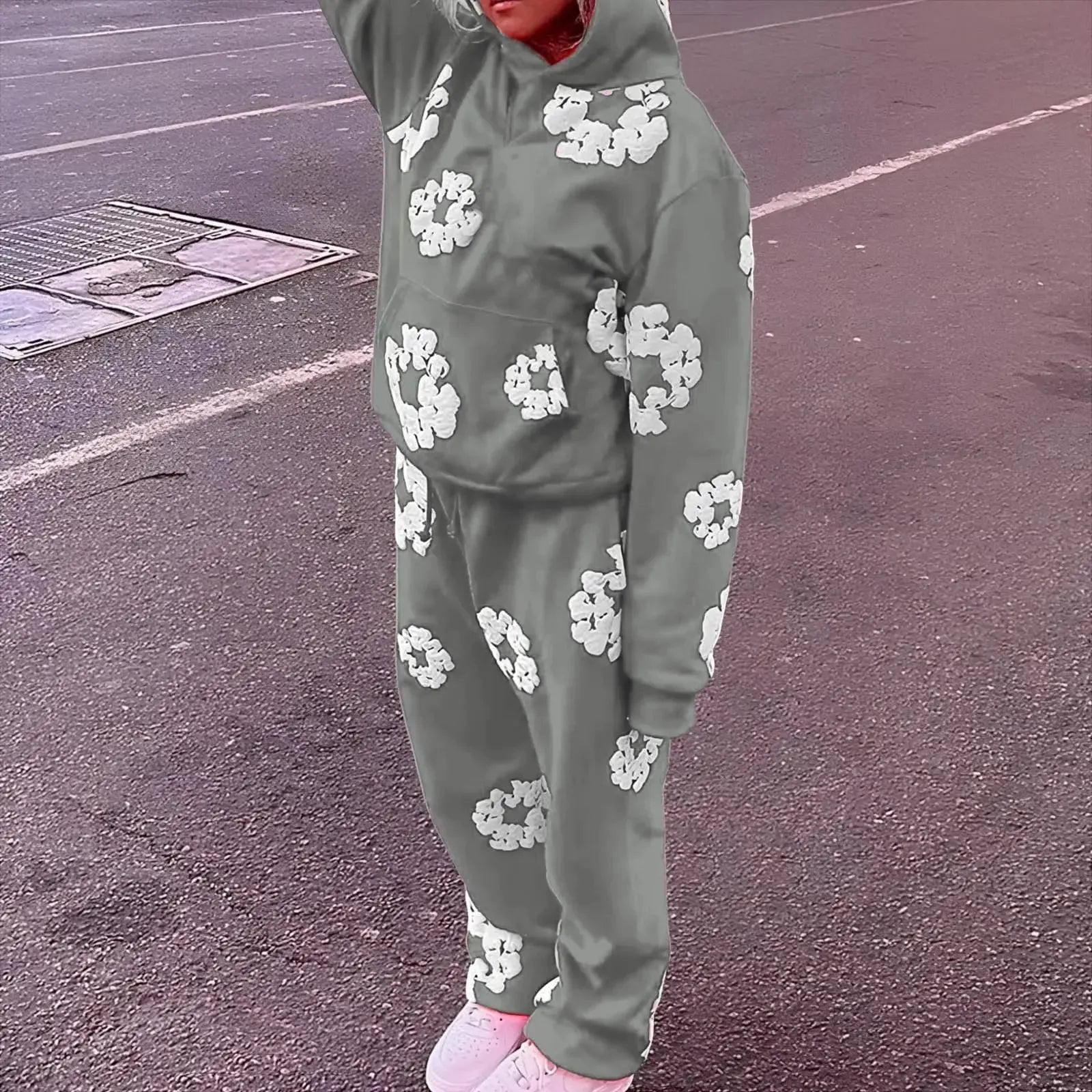 Ensemble fleur-y2k streetwear