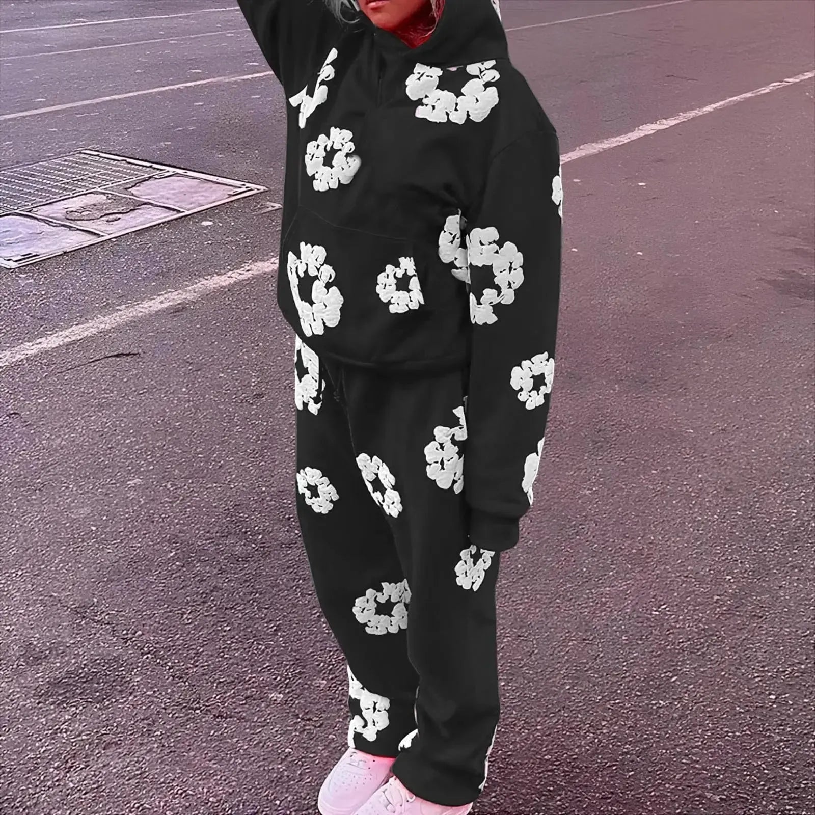 Ensemble fleur-y2k streetwear