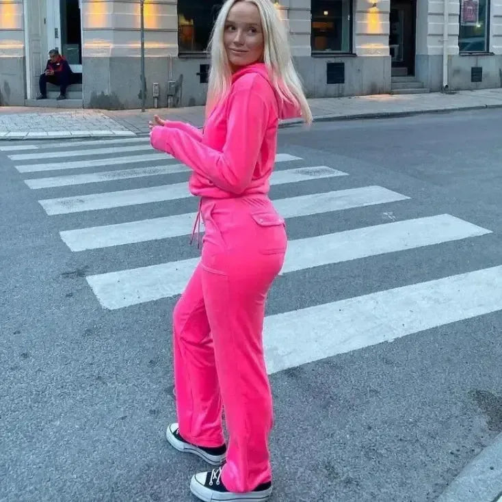 Ensemble jogging velour
