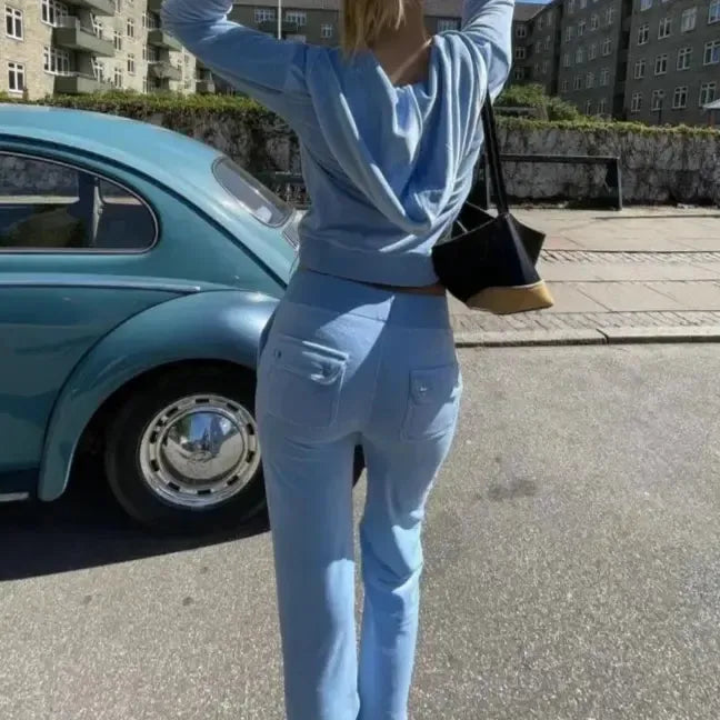 Ensemble jogging velour