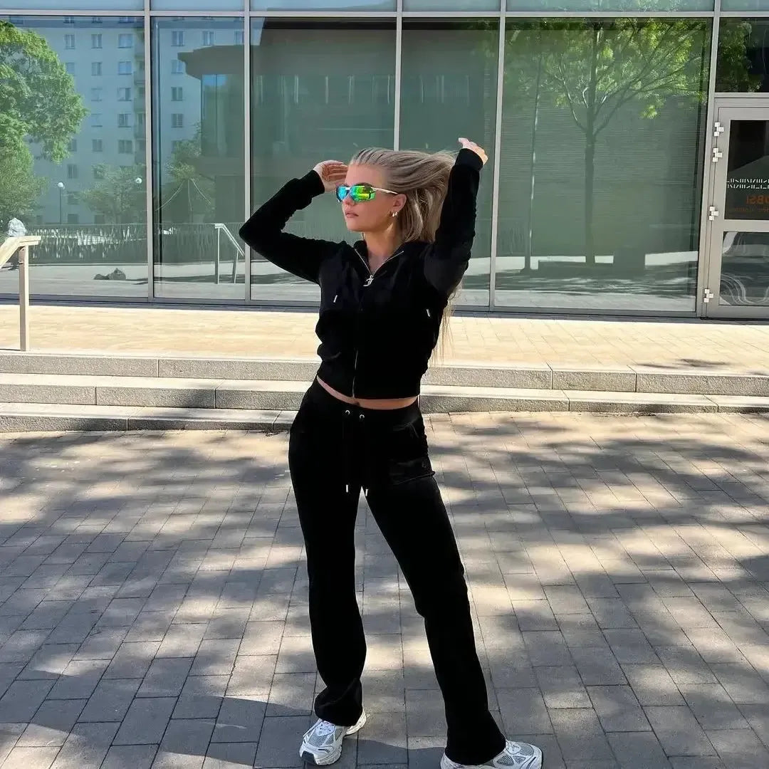 Ensemble jogging velour-y2k streetwear