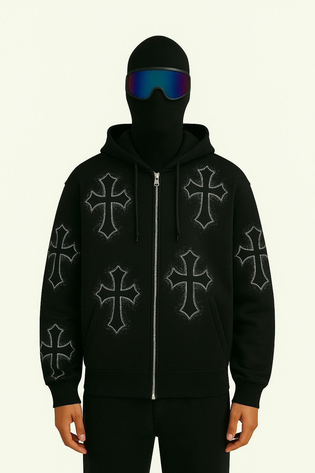 Gilet avec des croix strass