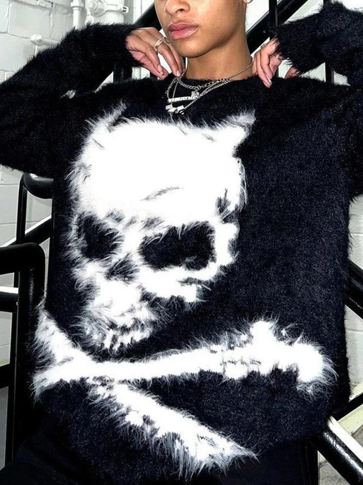 Knit Bones-y2k streetwear