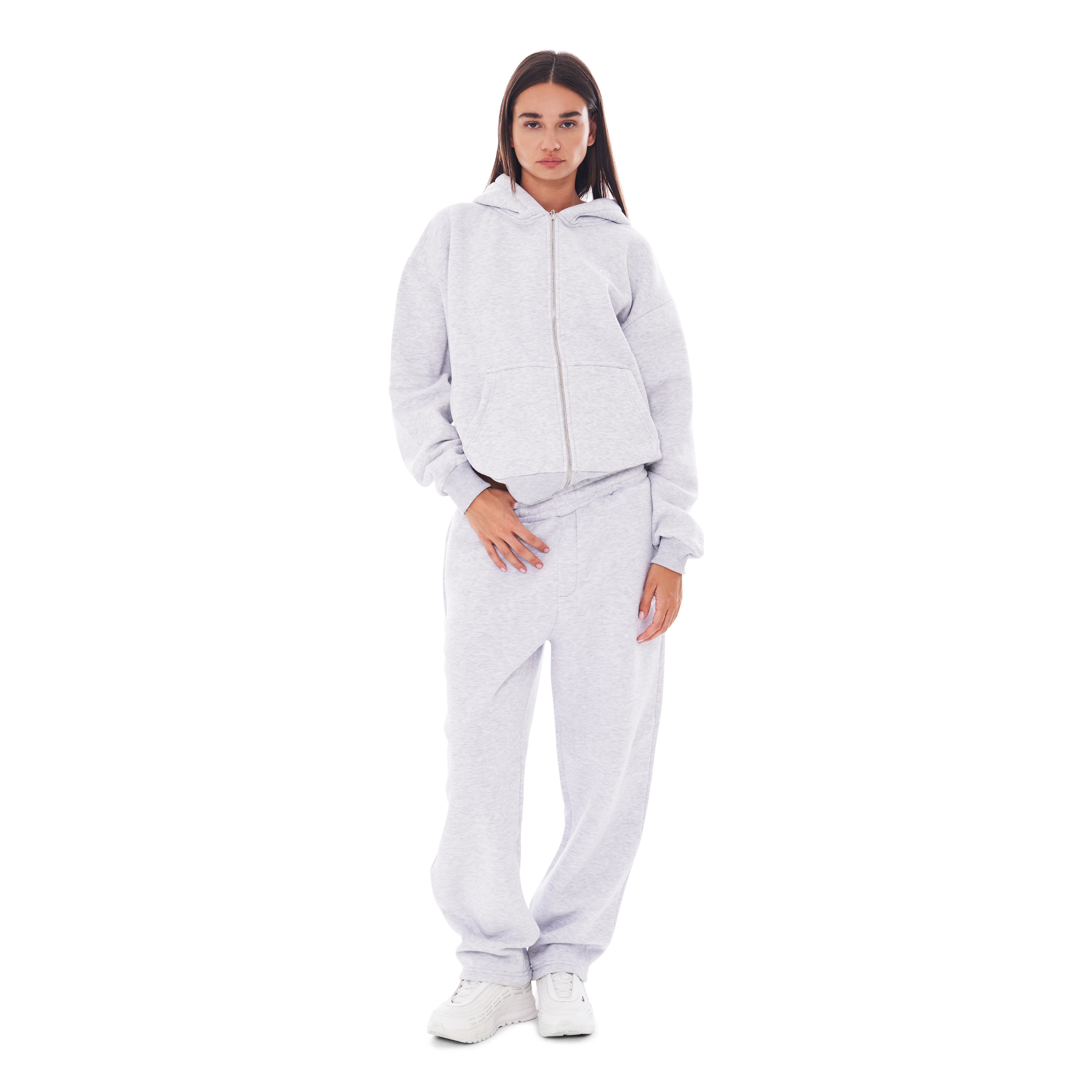 ZIP UP SNOW MELANGE