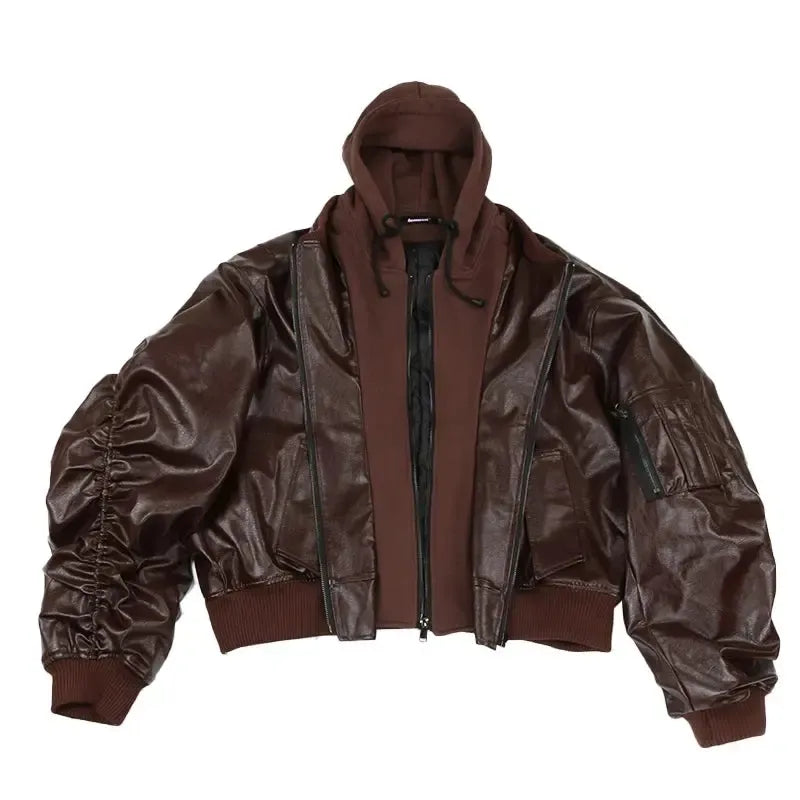 Opium leather jacket-y2k streetwear