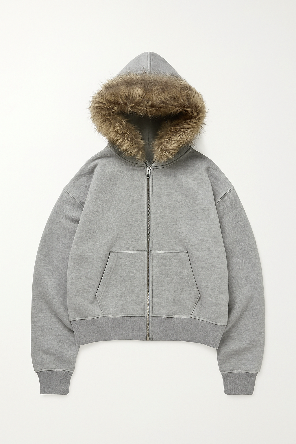 Sweat capuche fourrure-y2k streetwear