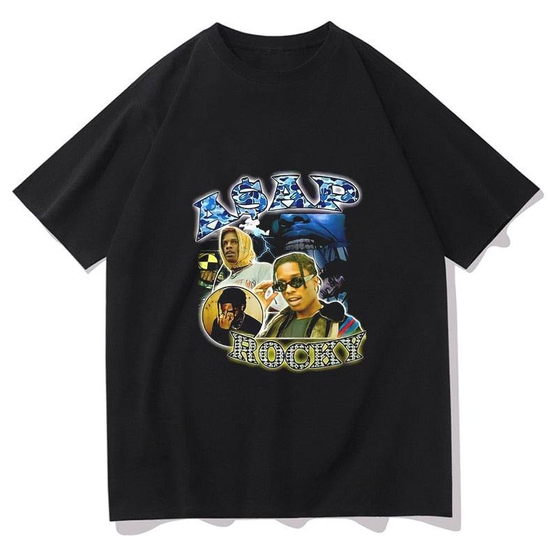 T shirt Asap Rocky-y2k streetwear
