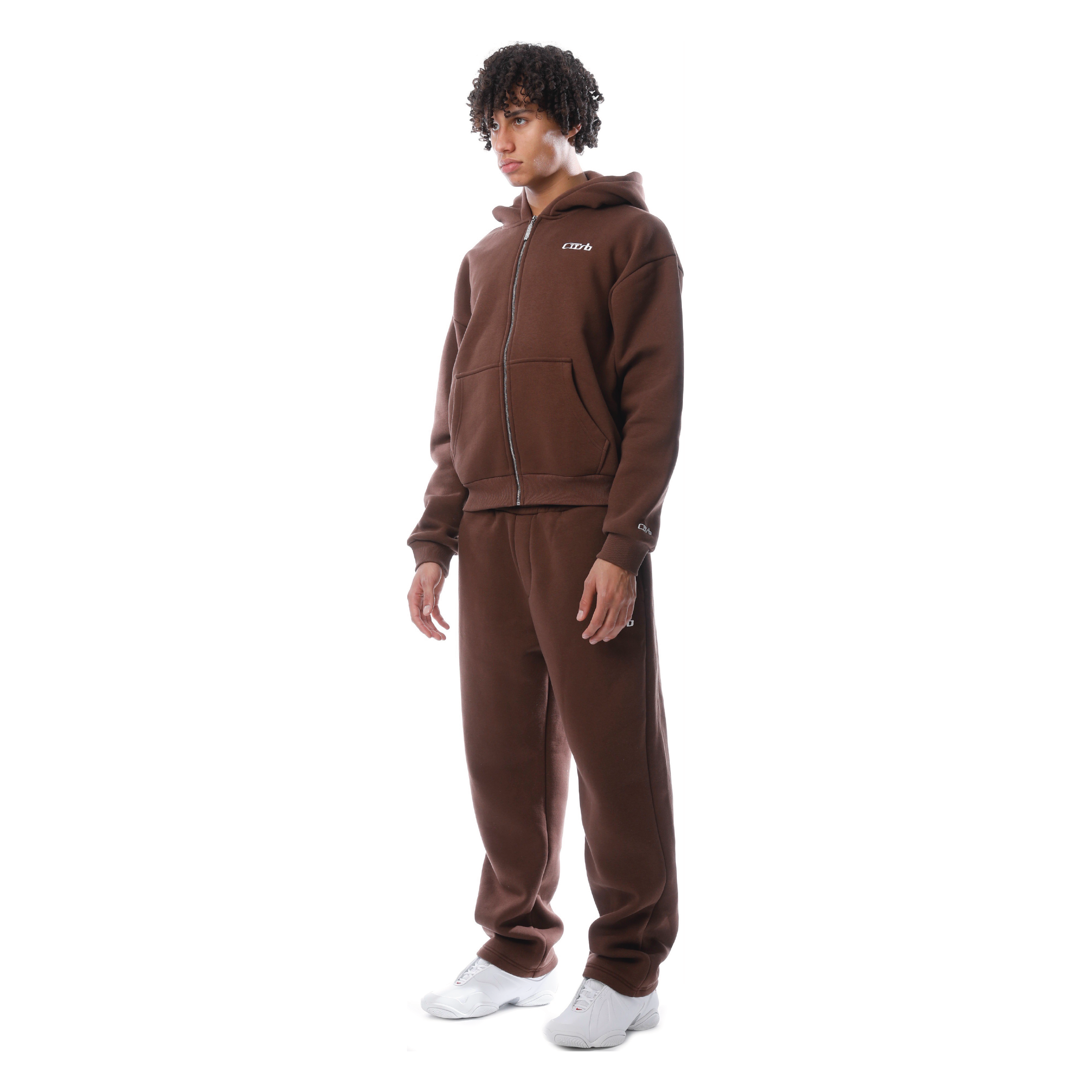 OPEN LEG JOGGER BROWN