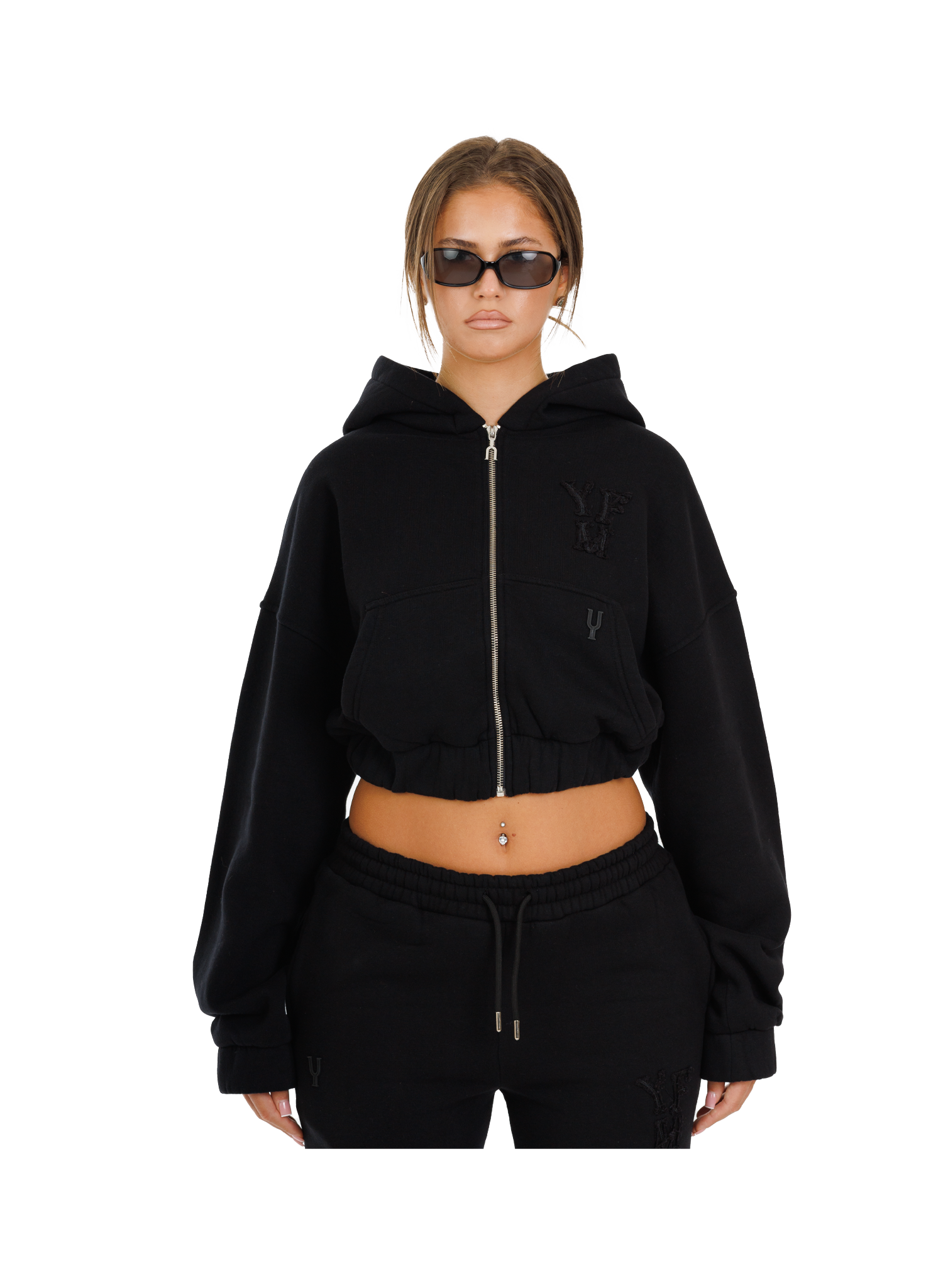 C/A ZIP-HOODIE BLACK WOMAN