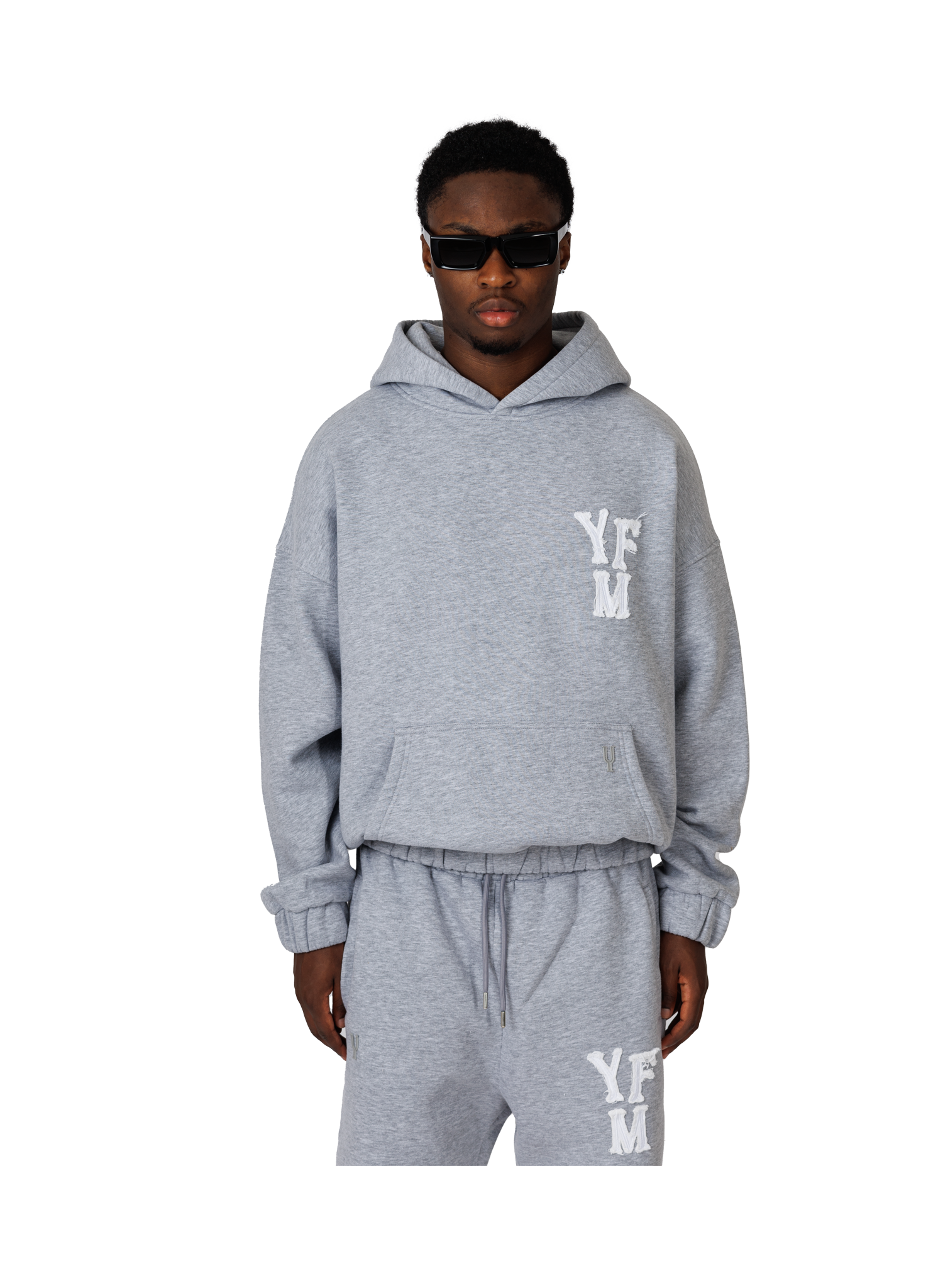 C/A HOODIE GREY MELANGE