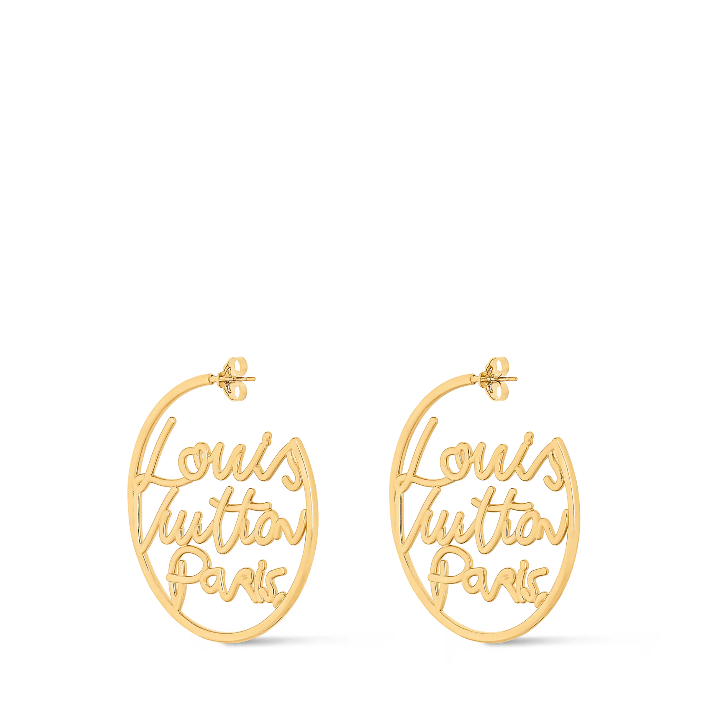 Boucles d'oreilles LV Script