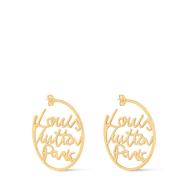 Boucles d'oreilles LV Script